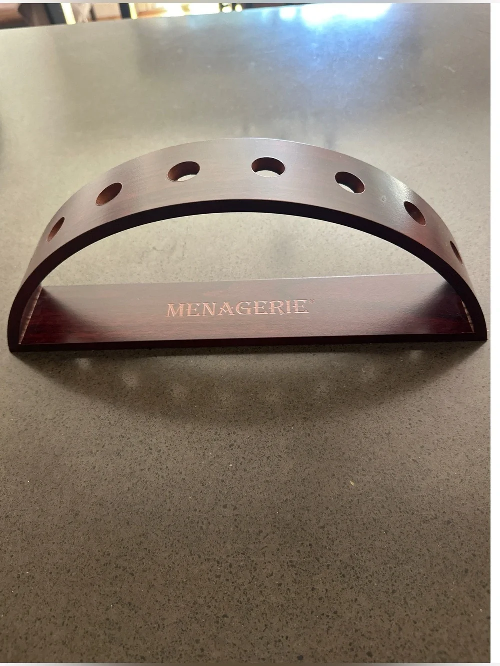 NWT Menagerie Arch Display Stand in Rosewood